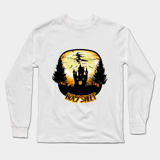 Holy Sheet it's halloween again Long Sleeve T-Shirt by Alegra Stoic